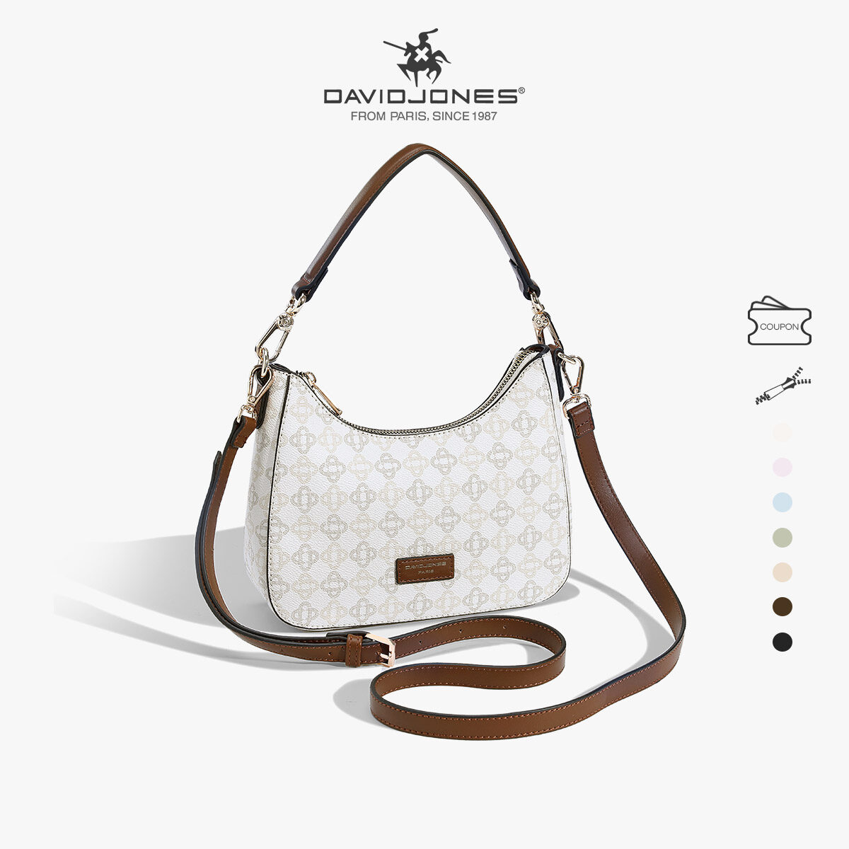  David Jones Paris Túi tote cho phụ nữ Túi Túi Xách Nữ Da PU Túi đeo vai nữ Túi đeo chéo 