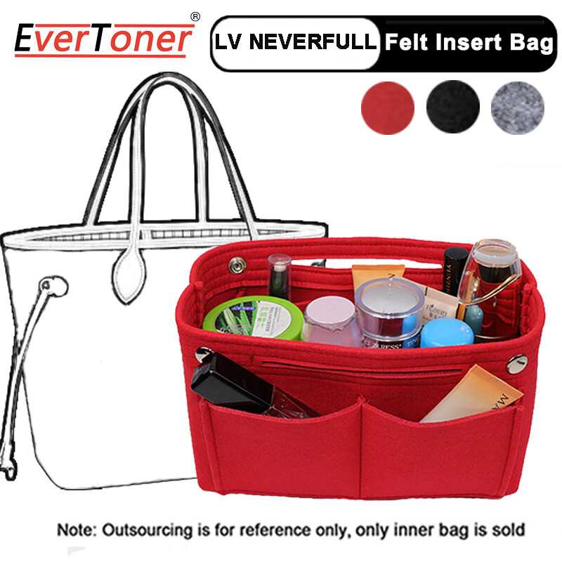 EverToner For LV GASTON WEARABLE WALLET Bag Felt Insert Organizer Inner  Purse Portable Handbag Makeup Organizer