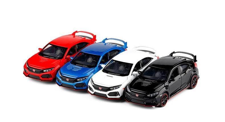 1 18 Diecast Model Honda Civic Type R 2016 Kirmizi Alasim Oyuncak Araba Minyatur Koleksiyonu Hediyeler