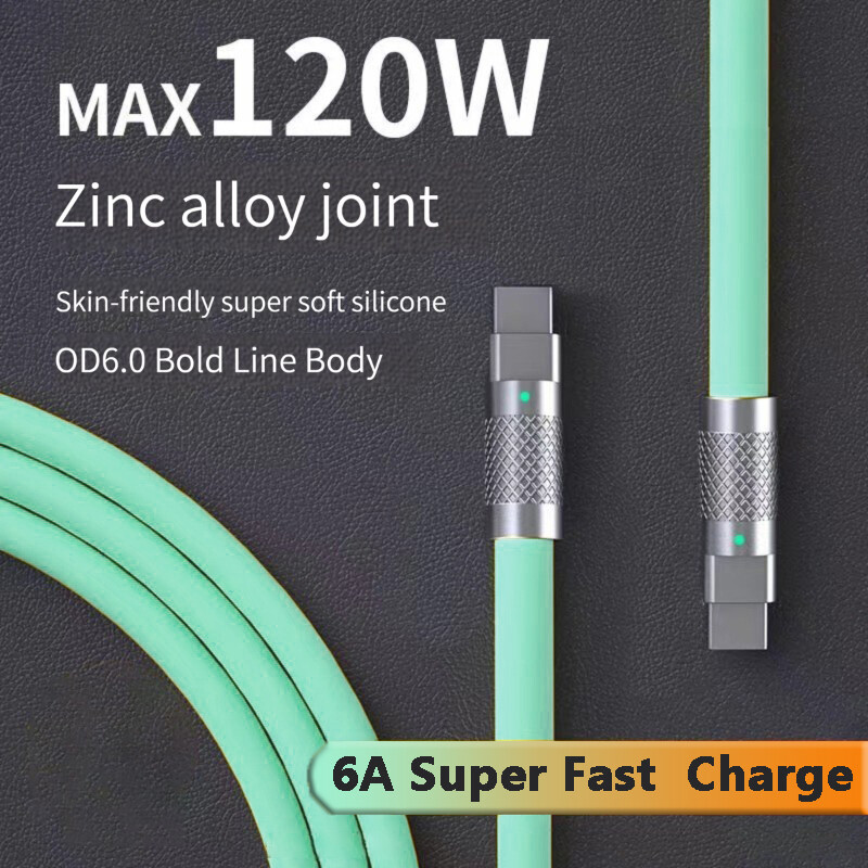 Disour cáp sạc siêu nhanh pd type c sang type c 120w 6a cáp sạc nhanh cáp sạc usb c sang c khớp nối hợp kim kẽm