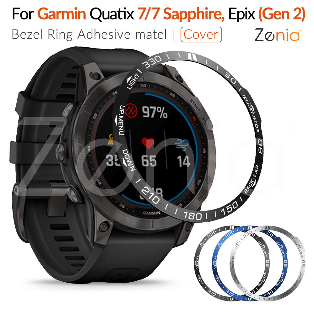 Zenia for Garmin Quatix 7 7 Sapphire Quatix7 Epix Gen 2 Watch Bezel Ring