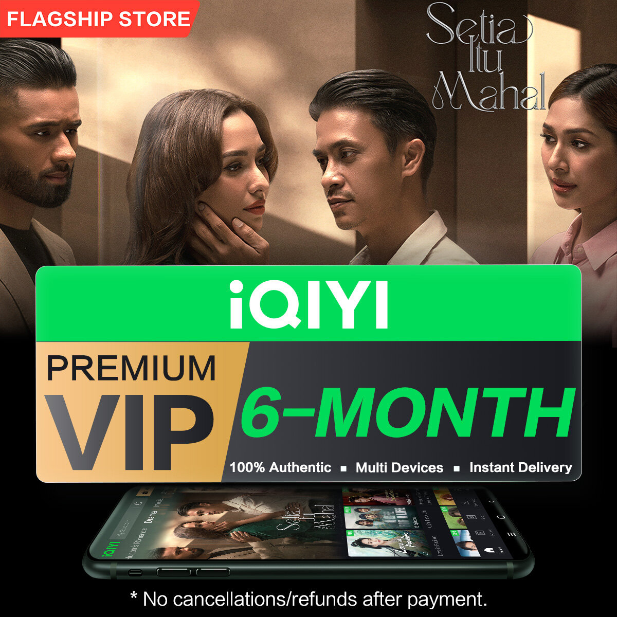 (E-Voucher) iQIYI VIP 6-Month Premium VIP, 4K Clarity + Skip Ads for Dramas, Anime & More Harga 89 Ringgit*Penghantaran Percuma