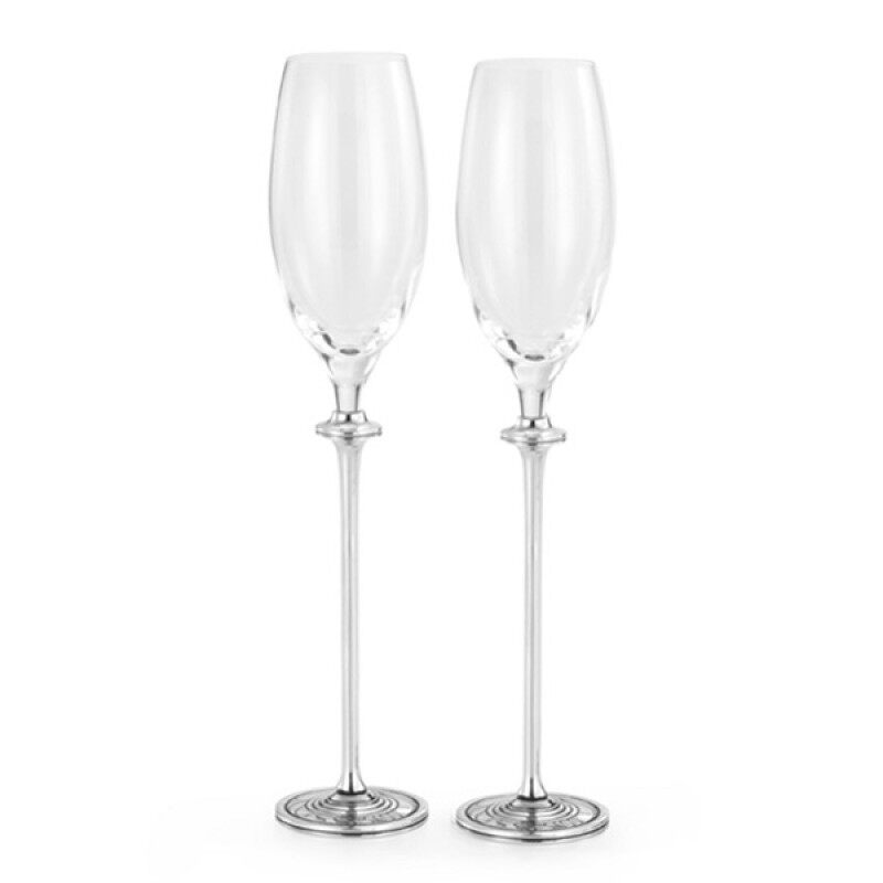 Gambar Royal Selangor Vinifera Collection Pewter Marine Champagne Flutes (Pair) Gift