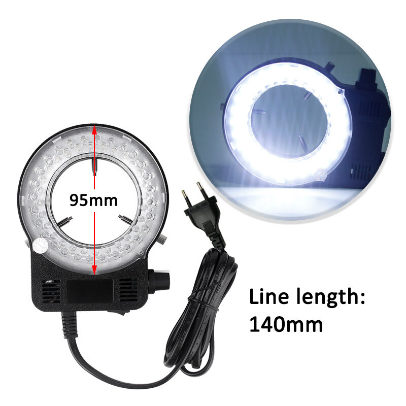 KUAIQU Kính Hiển Vi LED Vòng Ánh Sáng Đèn Chiếu Sáng Cho Kính Hiển Vi Tuyệt Vời Ánh Sáng Vòng Tròn Kính Hiển Vi Công Nghiệp Nguồn Sáng Máy Ảnh Phích Cắm EU/Phích Cắm Kiểu Anh