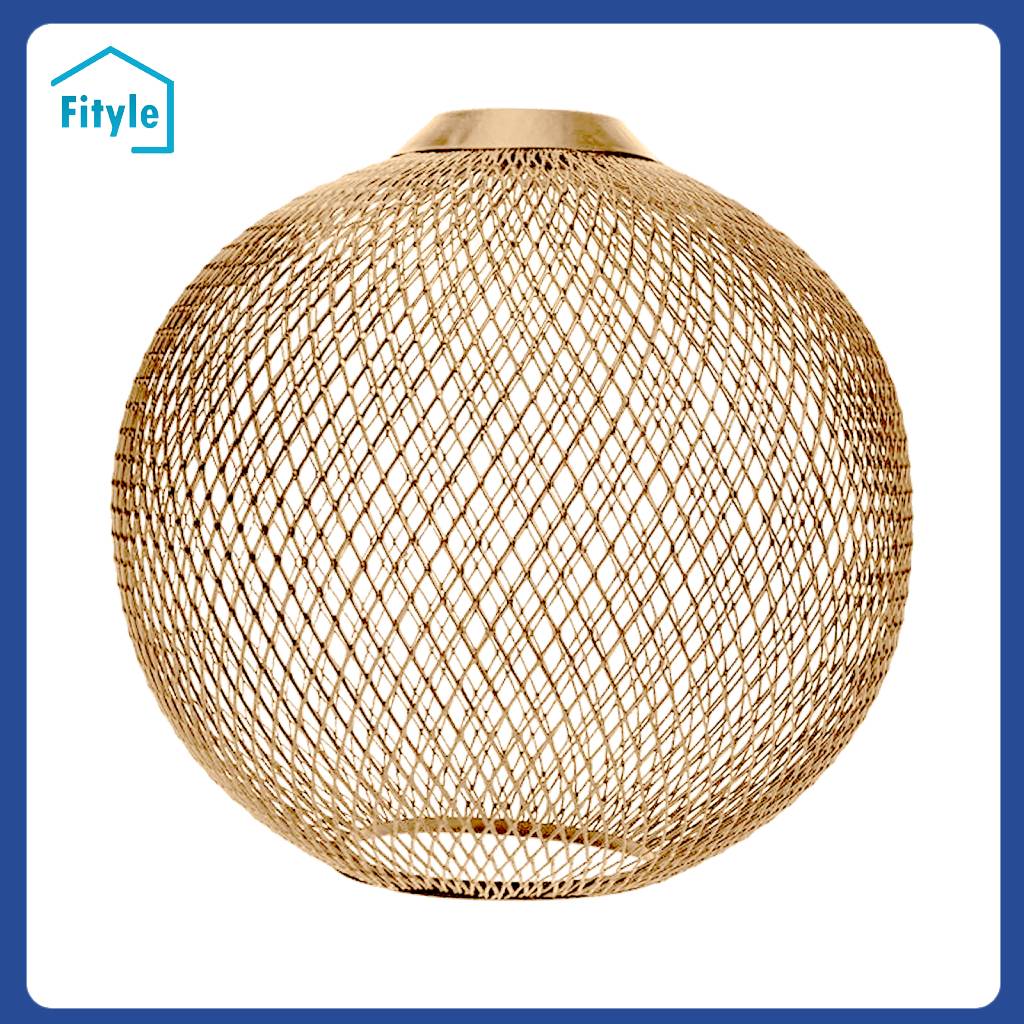 Fityle Hollow Out Pendant Lamp Shade Chandelier Shade Retro Cover Lampshade for Teahouse Living Room Hotel Decor