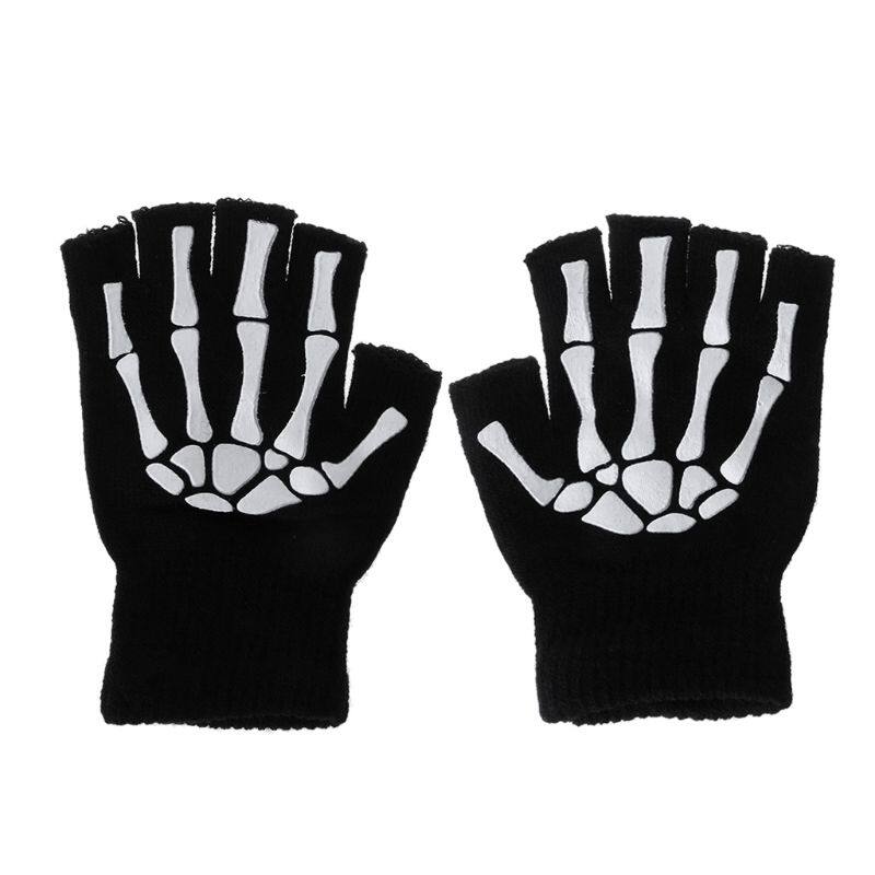 skeleton cycling gloves