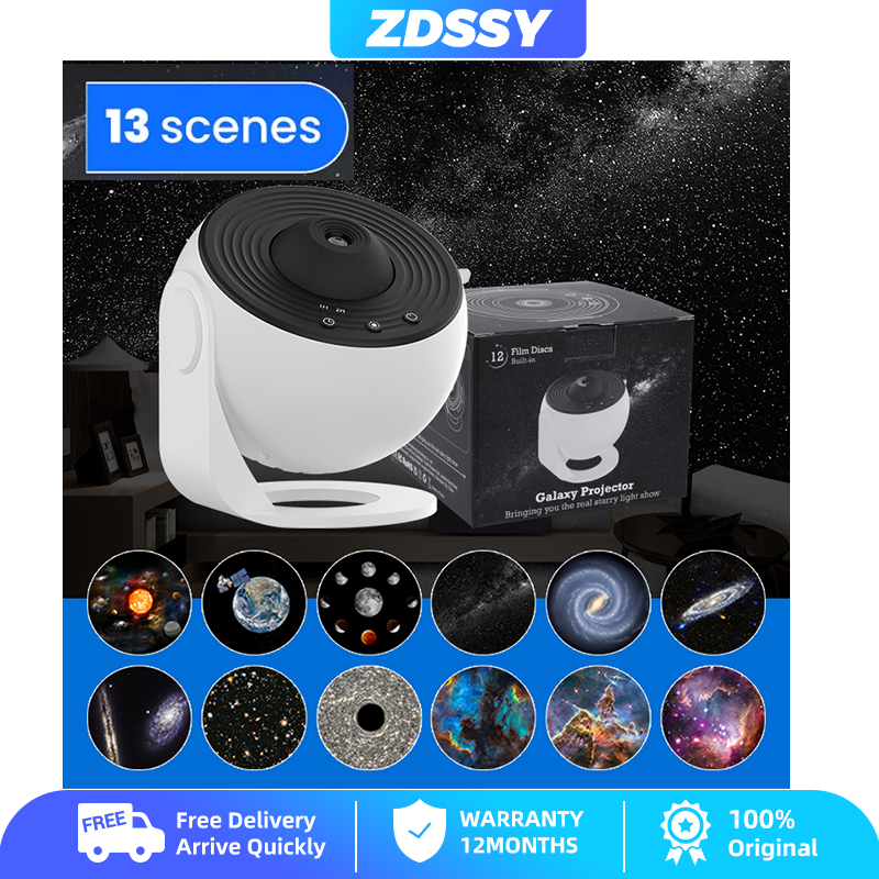 ZDSSY Galaxy Projector for Bedroom 13 Film Discs HD Image Star Projector LED Night Light 360° Rotating Planetarium Lamp Projector For Kids Bedroom Valentines Day Gift Wedding Deco ราคา 1,280 บาท*ส่งฟรี
