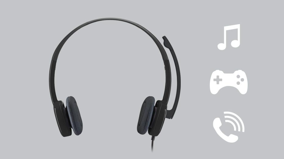 Logitech H151 Stereo Headset with Noise-Cancelling Microphone Single 3.5mm Plug 12 ba382518c1b119878af88a714593fb01