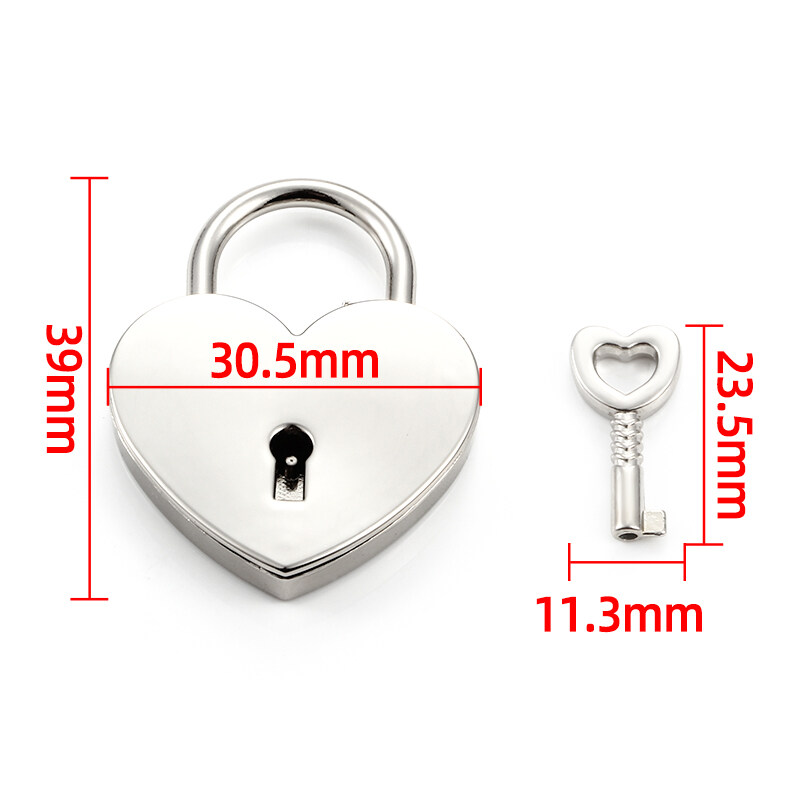 Kim Loại Lớn Khóa Tình Yêu Key Mặt dây chuyền ghép cho phụ kiện trang sức DIY Mặt dây chuyền trang t
