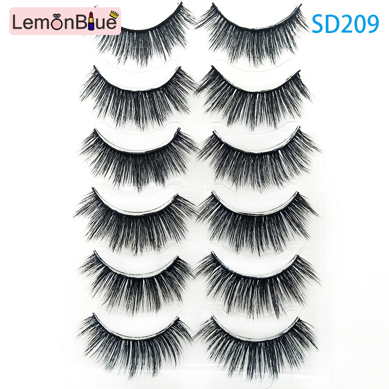 Gambar 3D Fake Lashes Eyeliner Stickers 6Pairs Stickers Multi Layer Design Long Lasting Long Lasting Comfortable to Wear Durable 6 Pairs Stickers 19cm*10.5cm*2cm 3D Multi Layer Design Long Lasting Comfortable to Wear Durable for Women