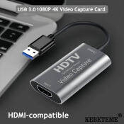 KEBETEME 4K HDMI USB Capture Card for PC