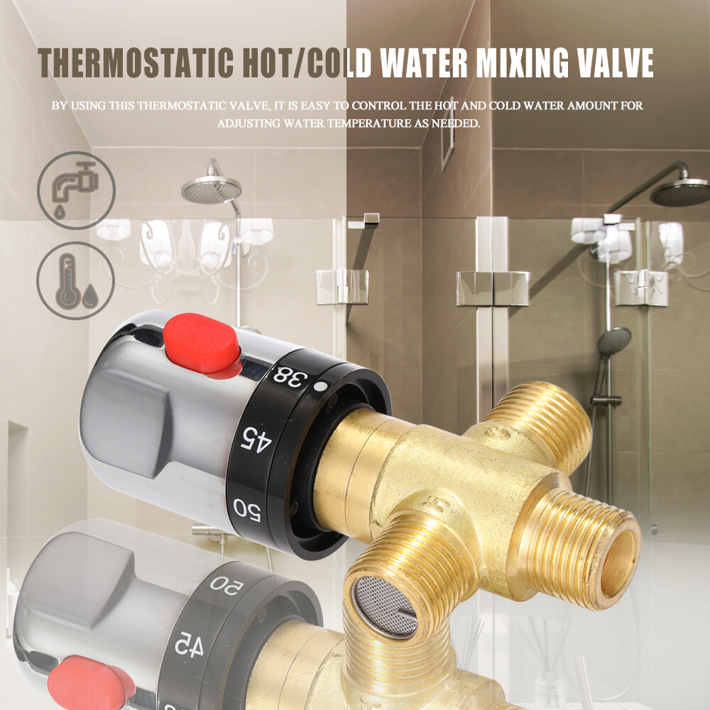 Smart Sensor Bathroom Adjustable Thermostatic Mixer Valve Brass