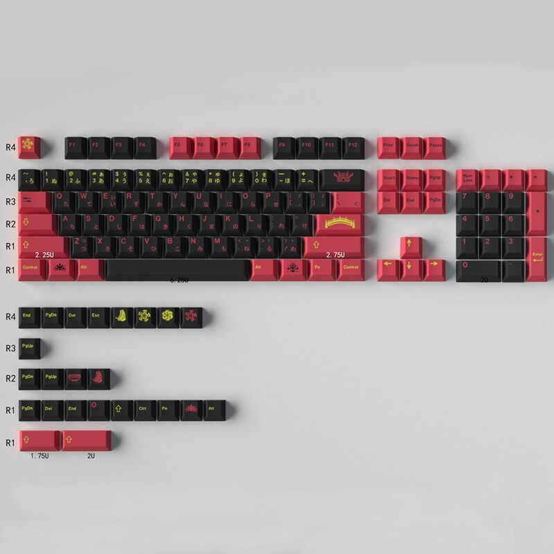 【Keycap only】gmk Higanbana Keycaps 129 phím anh đào hồ sơ PBT thăng hoa Keycaps cho công tắc Cherry MX Bàn Phím Cơ RK61/Anne Pro 2/gk61