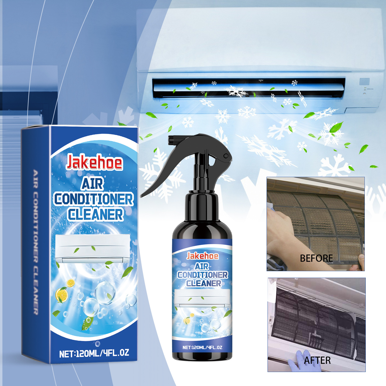 Yegbong Air Conditioning Cleaning Kit Leak-proof Cover Full Set of Air Conditioner Cleaner with Water Pipe Disassembly-free Clean Tools Foaming Sprayer Air Conditioner Cleaner No Disassembly Wash-free Deodorizer Air Conditioner Coil Condenser Cleaning ราคา 222 บาท*ส่งฟรี