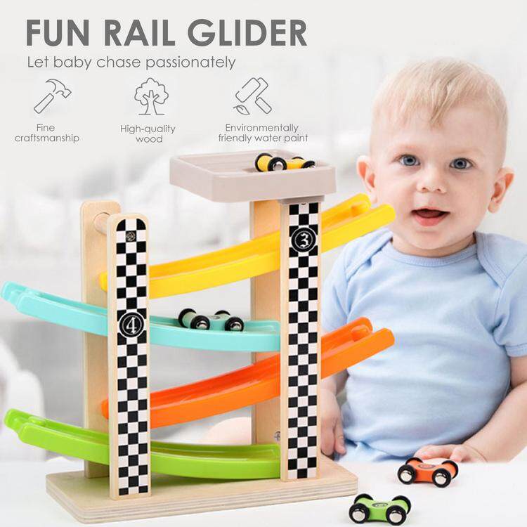 wooden race track for toy cars