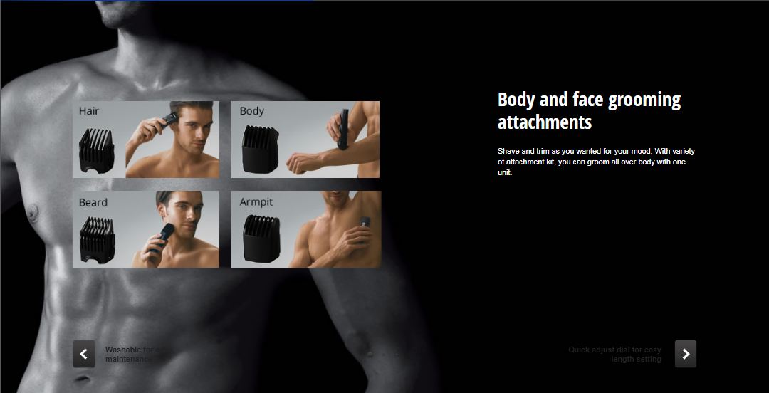 Panasonic ER-GY10 6-in-1 Multi-Grooming Trimmer description image 2
