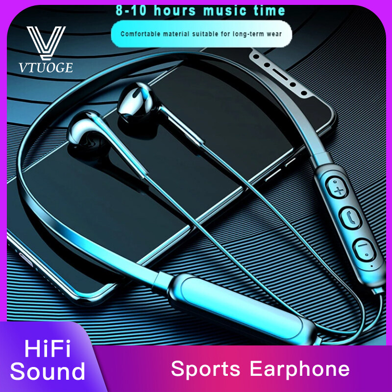 VTUOGE Bluetooth Earphones Headset with microphone Headphones Wireless Sports Headset Bass Nosice Cancelling Earbuds Music Earpieces for xiaomi