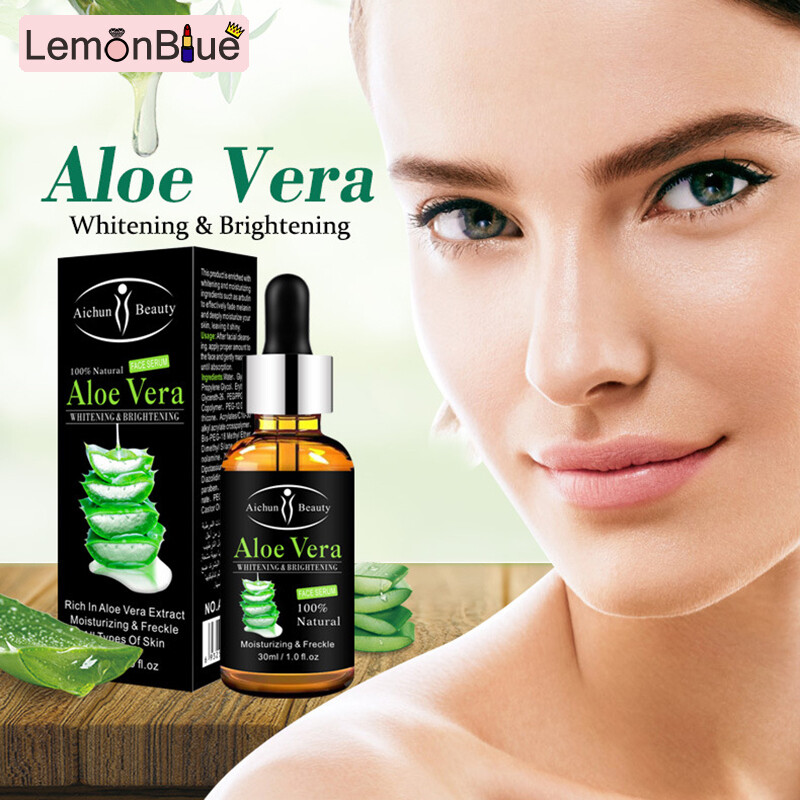 Gambar LemonBlue Aloe Vera Facial Moisturizing Serums 30ml Repair Damadged Skin Whitening Natural Facial Cream 30ml Repair Damadged Skin Whitening Natural Arbutin Extracts Aloe Vera Facial Moisturizing Serums