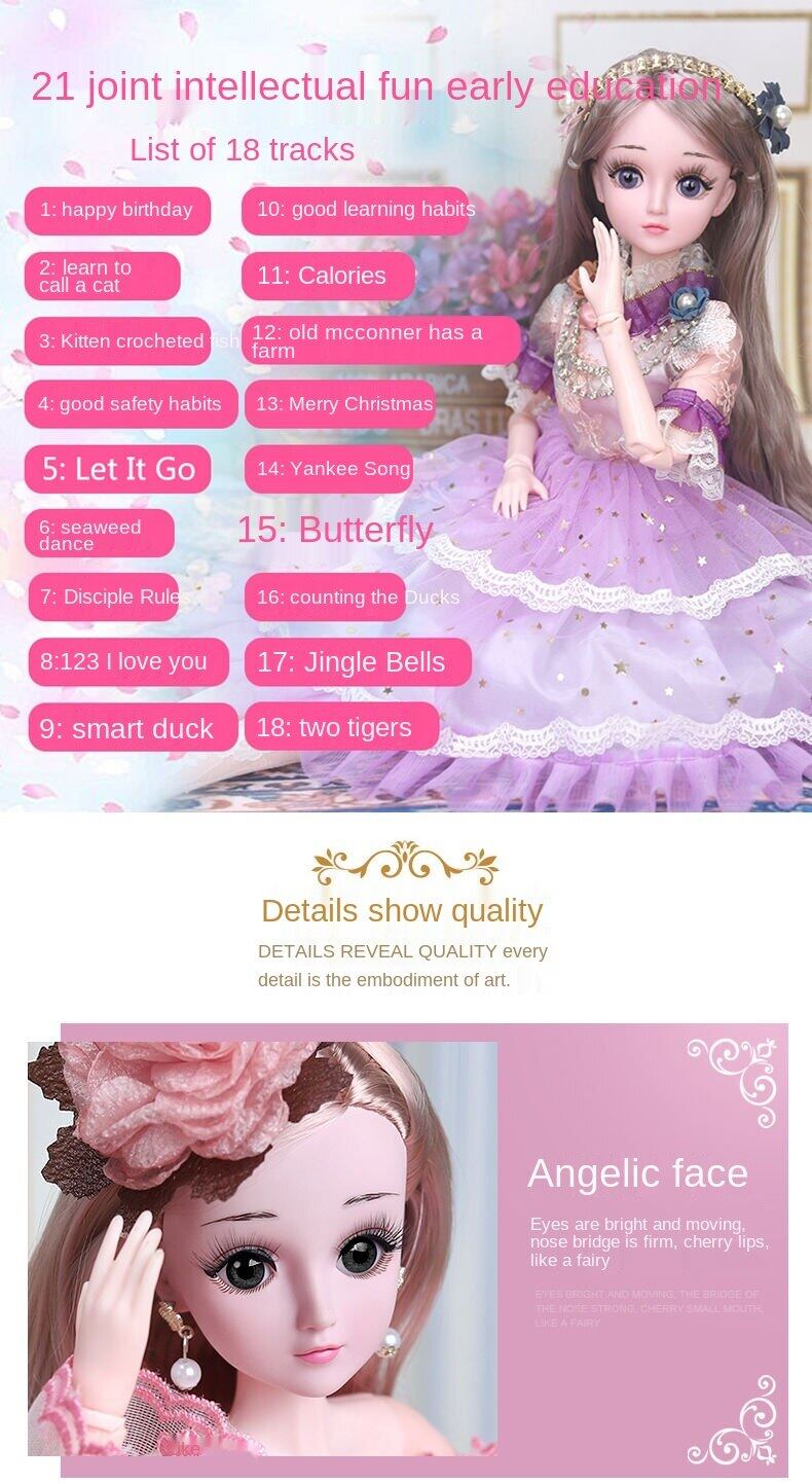 60cm yangyitian Barbie doll queen Princess set single children and girls dressing toys birthday gift