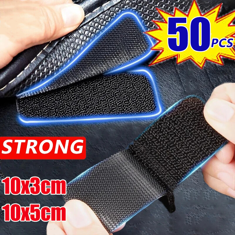 50 miếng dán cố định hai mặt xe ô tô cho Tấm đặt Bảng điều khiển tấm thảm Miếng dán cố định cao thảm sàn Miếng Dán Băng dính chống trượt