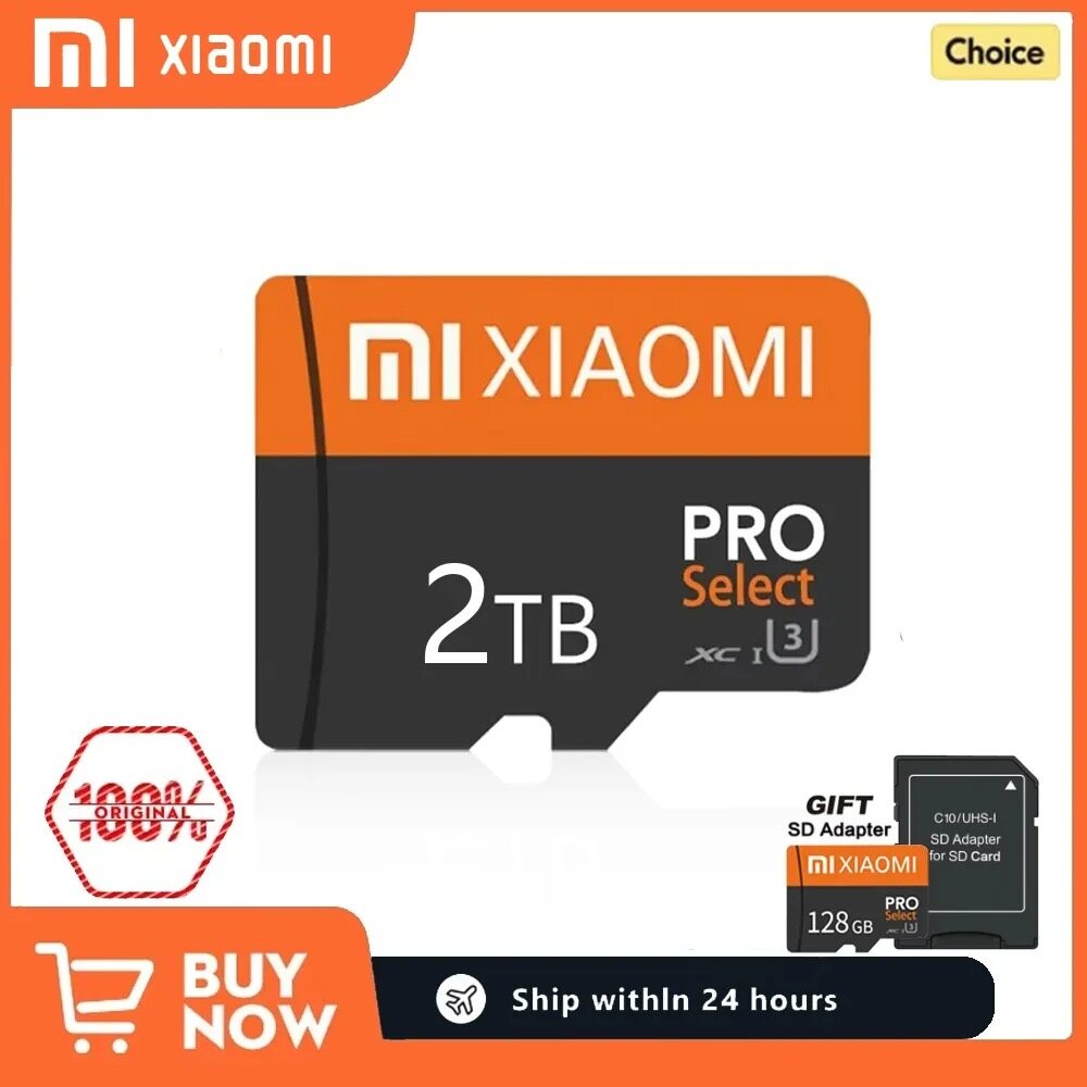 Xiaomi Mini High Speed Micro TF SD Card 1TB 256GB 512GB 128GB 2TB SD Flash Memory Card For Phone Computer Camera - Jenama Xiaomi Harga 13 Ringgit*Penghantaran Percuma