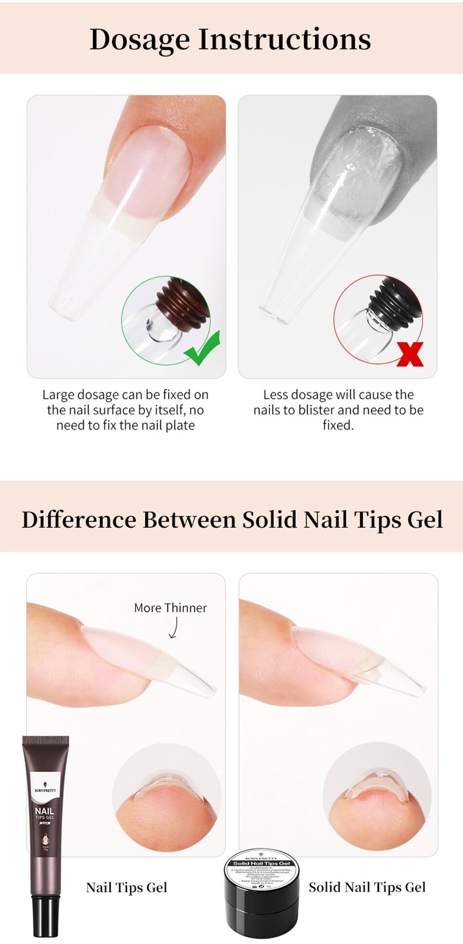 BORN PRETTY 15g New Tec Nail Tips Gel For Fake Nails Manicure Adhesive Gel  Extension Adhesive Gel Polish Nail Art Tool | Lazada PH