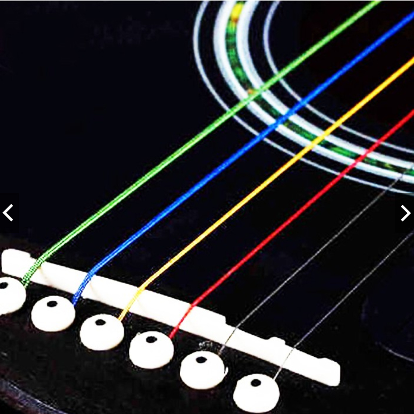 Morrison Aurora Multi Color Acoustic Guitar Strings - Emusic Instrument ...