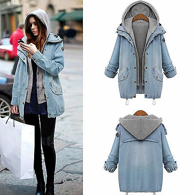 Kraiefs Plus Size Women Denim Jacket 