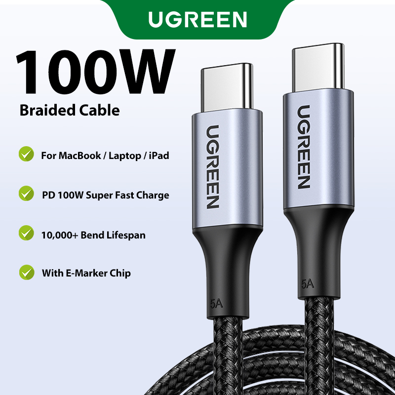 UGREEN Type C to USB C PD 100W Fast Charging Cable for iPhone 15 Pro Max Samsung S26 Ultra S25 Ultra Ultra Samsung S26 Ultra S25 Ultra,Nintendo Switch Fast Charger Cable for Macbook Pro,nokia magic max 2023，Support Quick Charge4.0