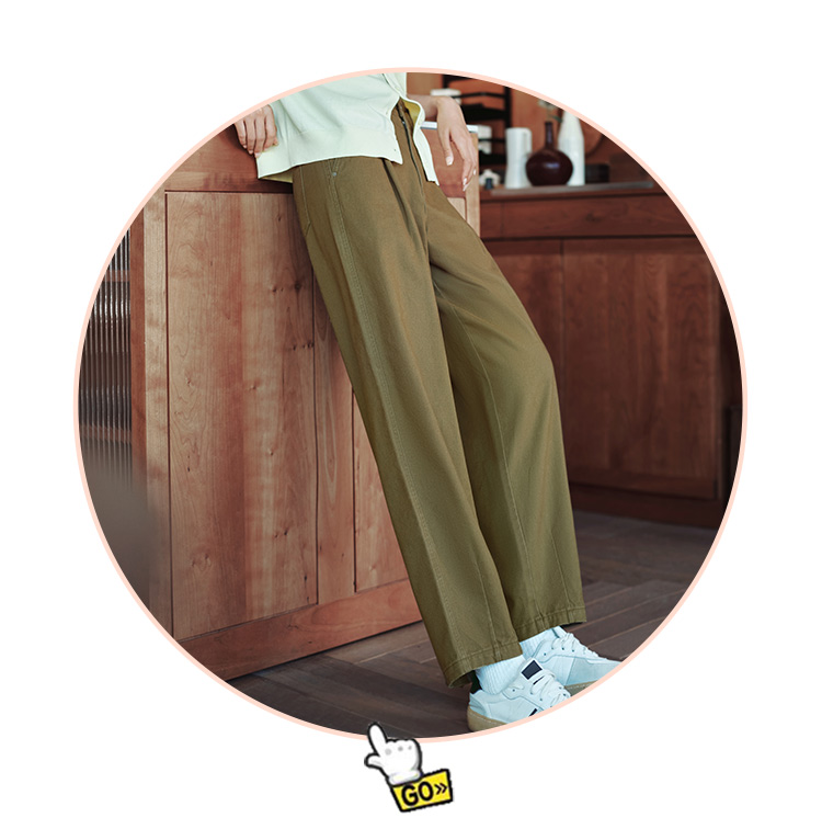 Semir Women's Casual Pants Simple Loose Long Pants 2024 Autumn New Slim Fit High Waist Tapered Pants