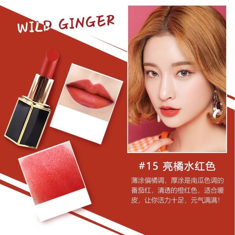Gambar T.F lip gloss moisturizing matte durable non fade black gold clarinet lipstick 168015 Gift Set