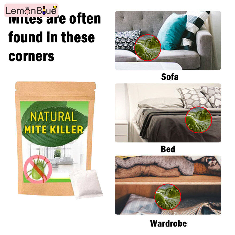 Gambar LemonBlue 6 10pcs Bags Dust Mites Killer Mite Eliminator Nature for Bed Sheet Sofa 10pcs