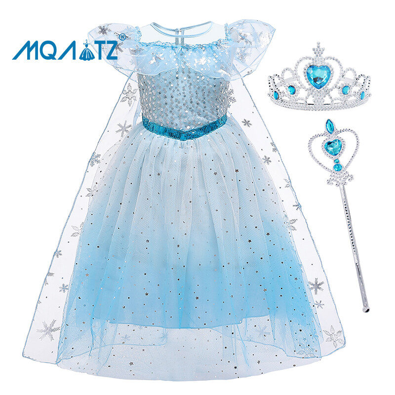 MQATZ 3 Chiếc ĐẦM Elsa Công Chúa Cho Bé Gái Trẻ Em Đầm Trang Phục Hóa