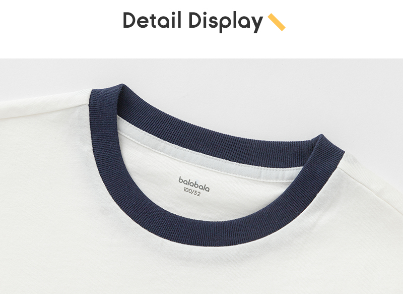 balabala Children Short Sleeve T-Shirt Cotton Inner Wear Boy Baby Summer Casual Top Trendy · v2
