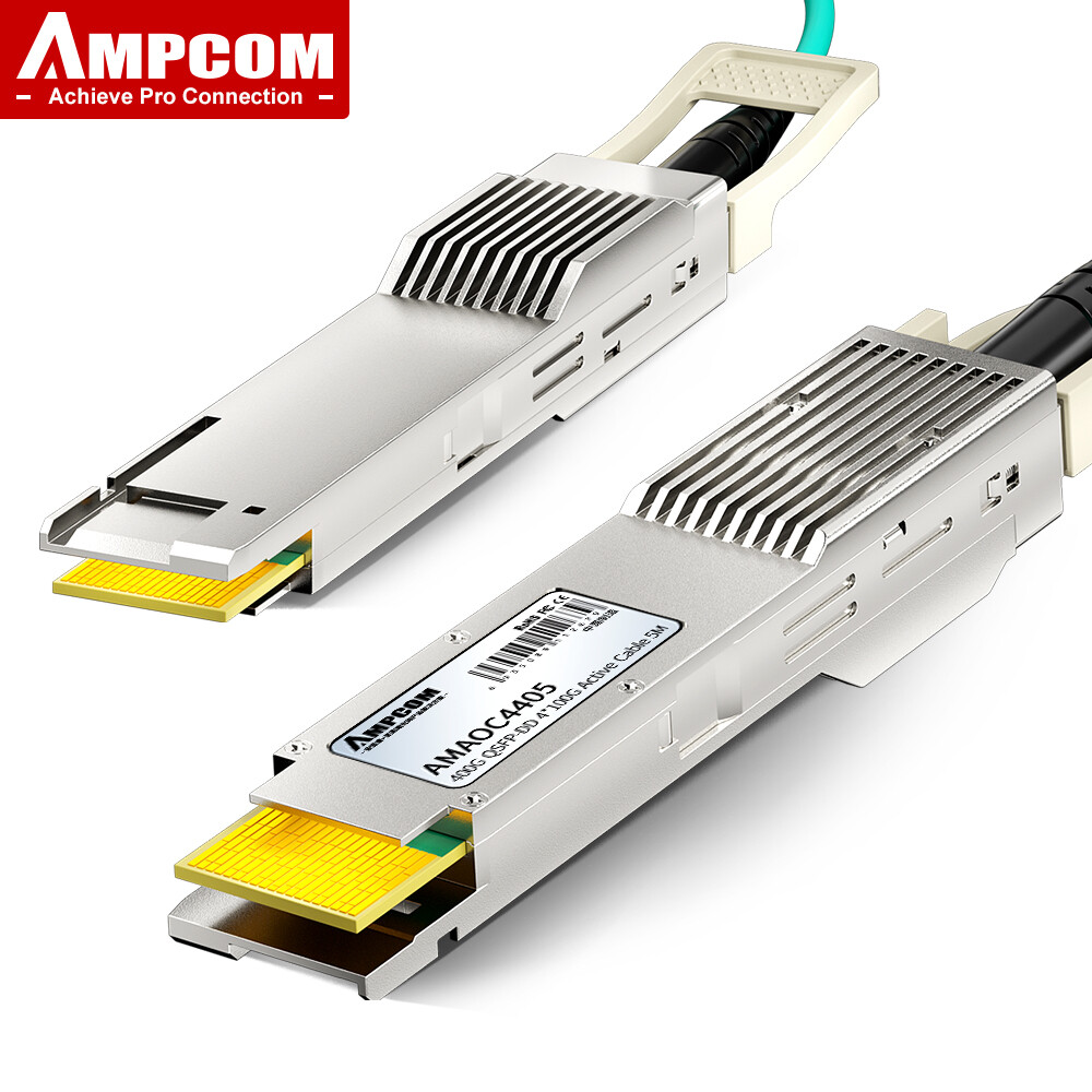 AMPCOM 400G QSFP-DD to 4x100G QSFP56 Breakout Active Optical Cable, AOC assembly for Cisco, Mikrotik, Fortinet, Ubiquiti etc ราคา 54,163 บาท*ส่งฟรี