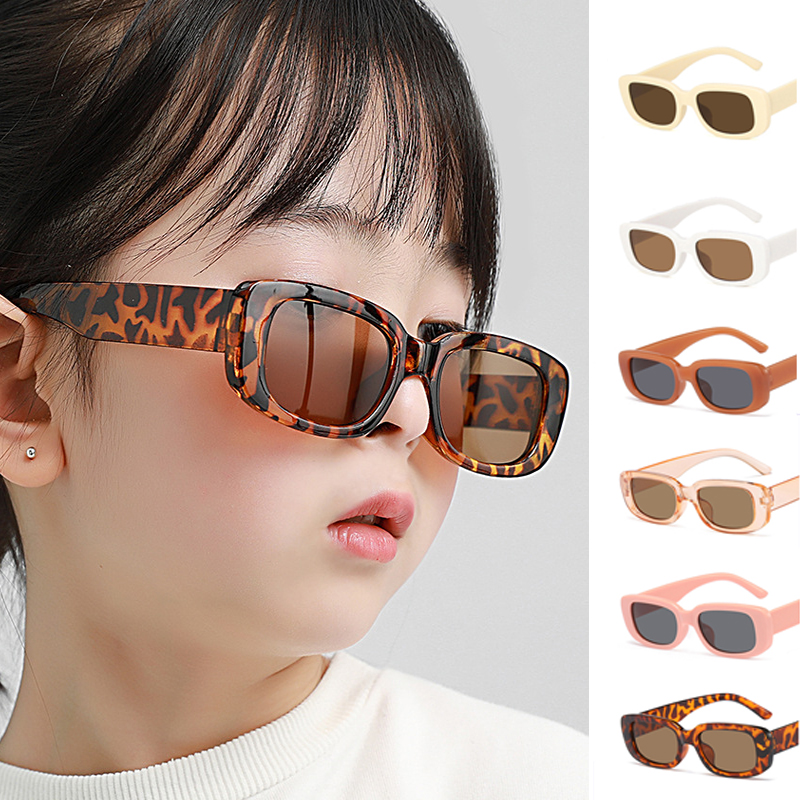 Kính râm uv400 gọng hình chữ nhật phong cách cổ điển cho trẻ em