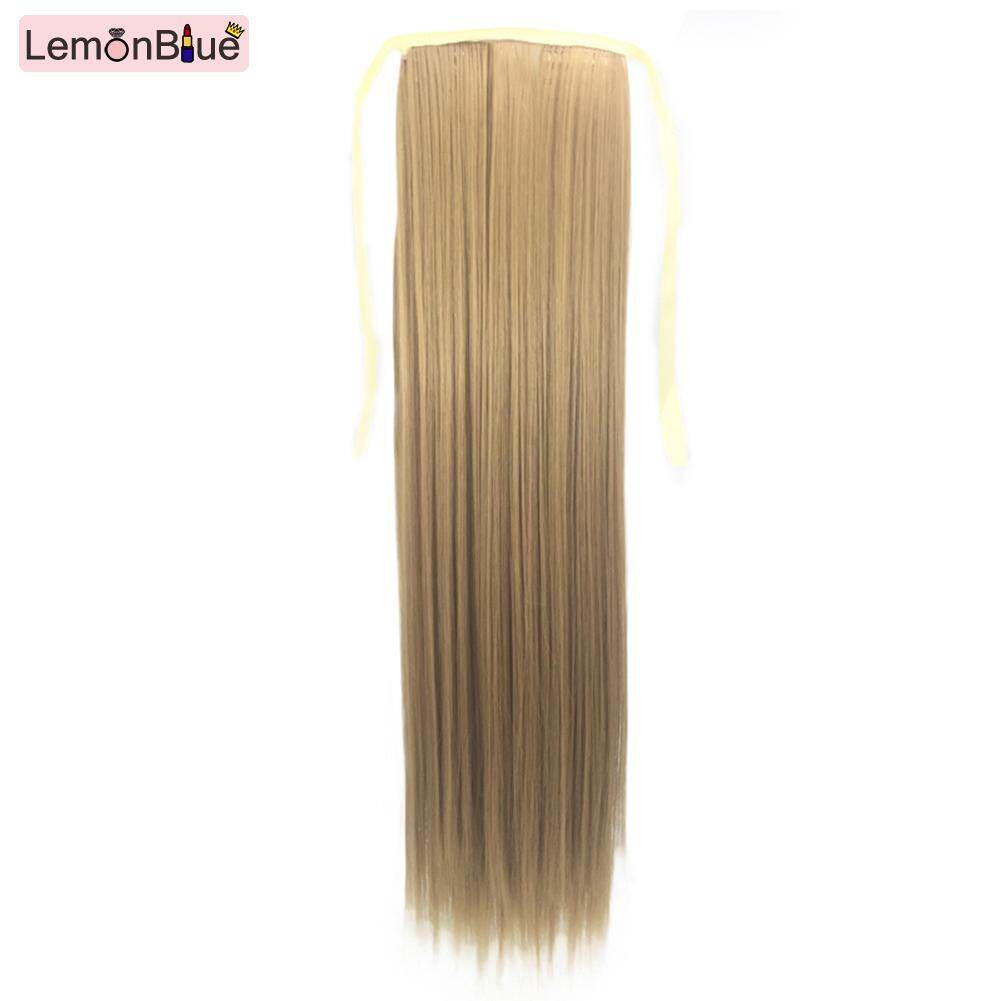 Gambar LemonBlue Ponytail Extensions Synthetic Hair Extension Wig Lace up Long Ponytail Wig Linen+straight