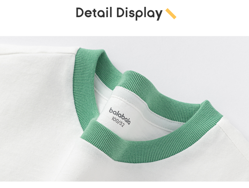 balabala Boy Pure Cotton Short Sleeve T-Shirt Baby Clothes Summer Short Sleeve Top For Infants Toddlers · v5