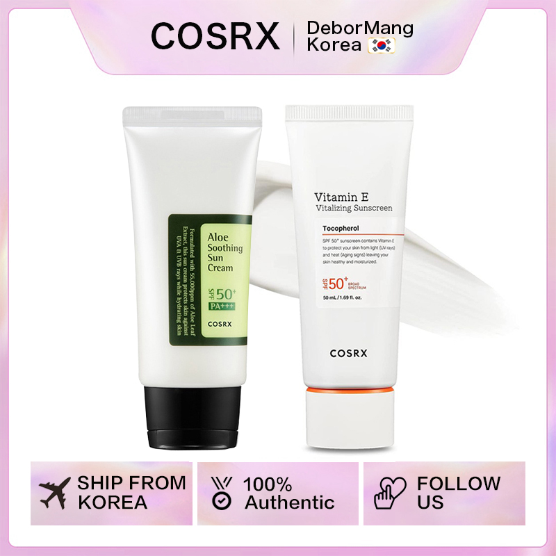 Kem chống nắng cosrx aloe soothing sun cream spf50 pa+++ 50ml | aloe 54.2 aqua tone-up sunscreen spf50+ pa++++ 50ml cosrx mild hydrating sunscreen chiết xuất lô hội