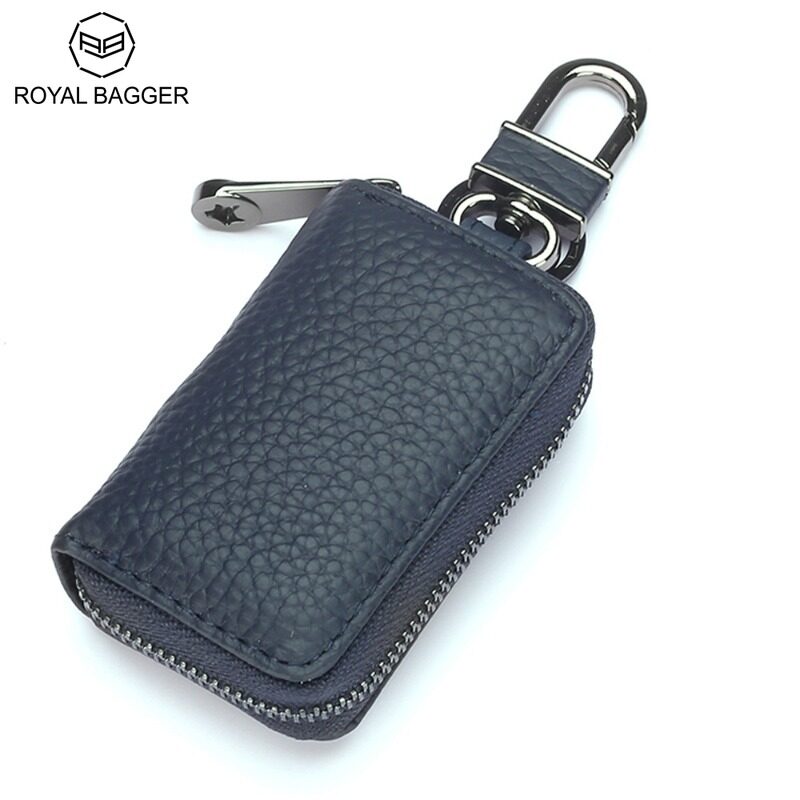 Royal Bagger Túi Đựng Chìa Khóa Cho Nam Nữ Unisex Túi Đeo Hông Thời Trang Da Bò Thật Cho Cặp Đôi Túi Tiện Lợi Đa Năng Thường Ngày