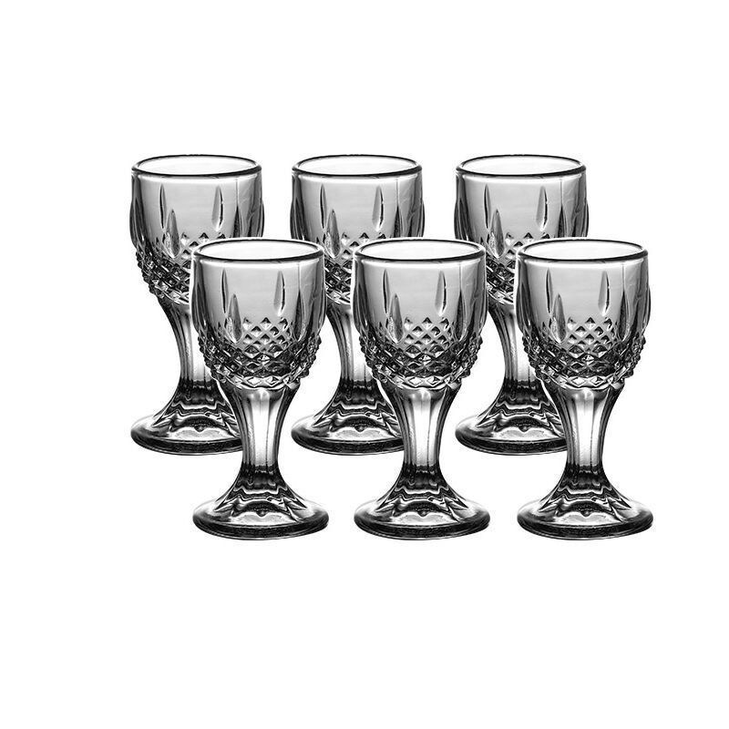 Gambar high quality Phnom penh liquor cup maotai wine a small glass bullet points hip maotai glass cup of liquor cup burning glass