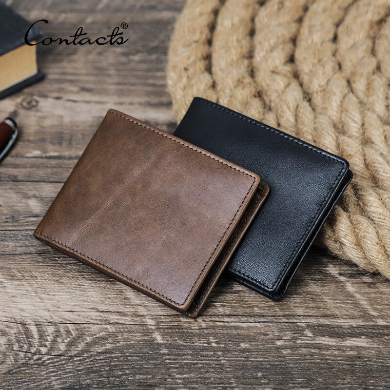 Da thật Slim ví cho nam khóa nam châm Ví Đựng Thẻ Ví kẹp tiền thương hiệu thiết kế sang trọng Mini người đàn ông Ví