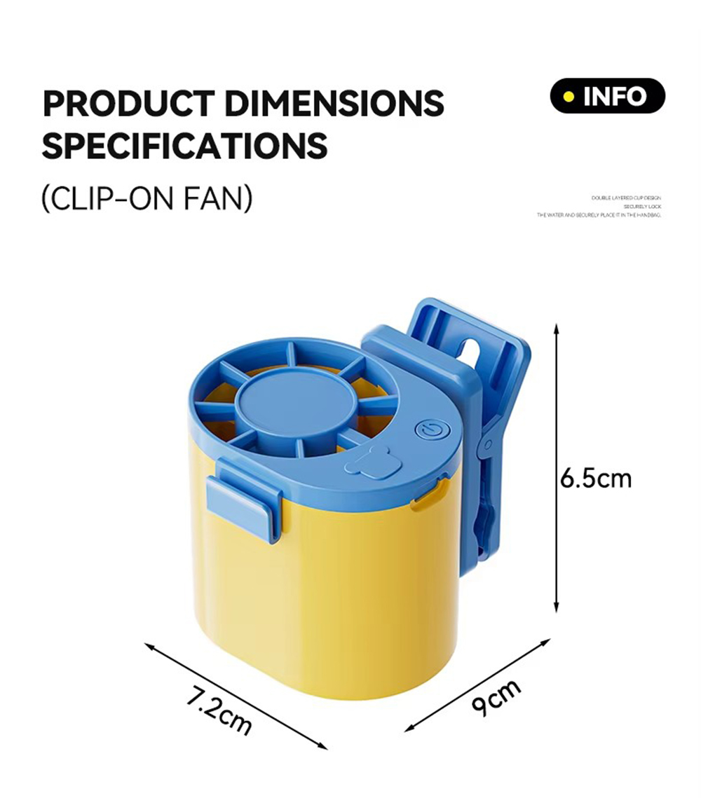 Portable Mini Clip Fan Usb Rechargeable Handheld Cooling Fan_voghion.com