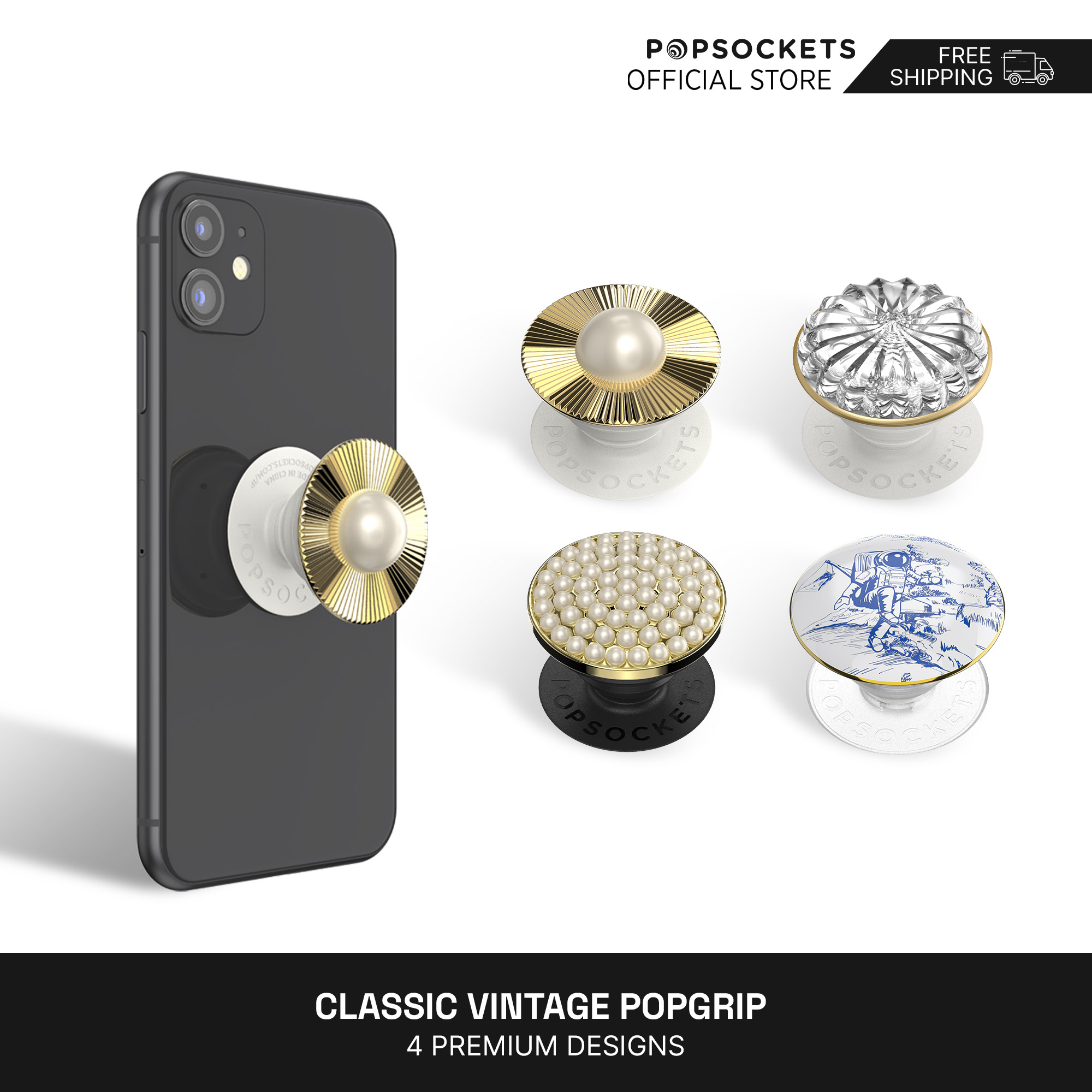 Popsockets cổ điển cổ điển popgrip | tay cầm điện thoại cao cấp | giá đỡ điện thoại tốt nhất và tương tự như giá đỡ điện thoại | giá đỡ điện thoại để bàn và giá đỡ điện thoại trên xe hơi tương thích | giá đỡ điện thoại di động và tay cầm điện thoại cho tấ