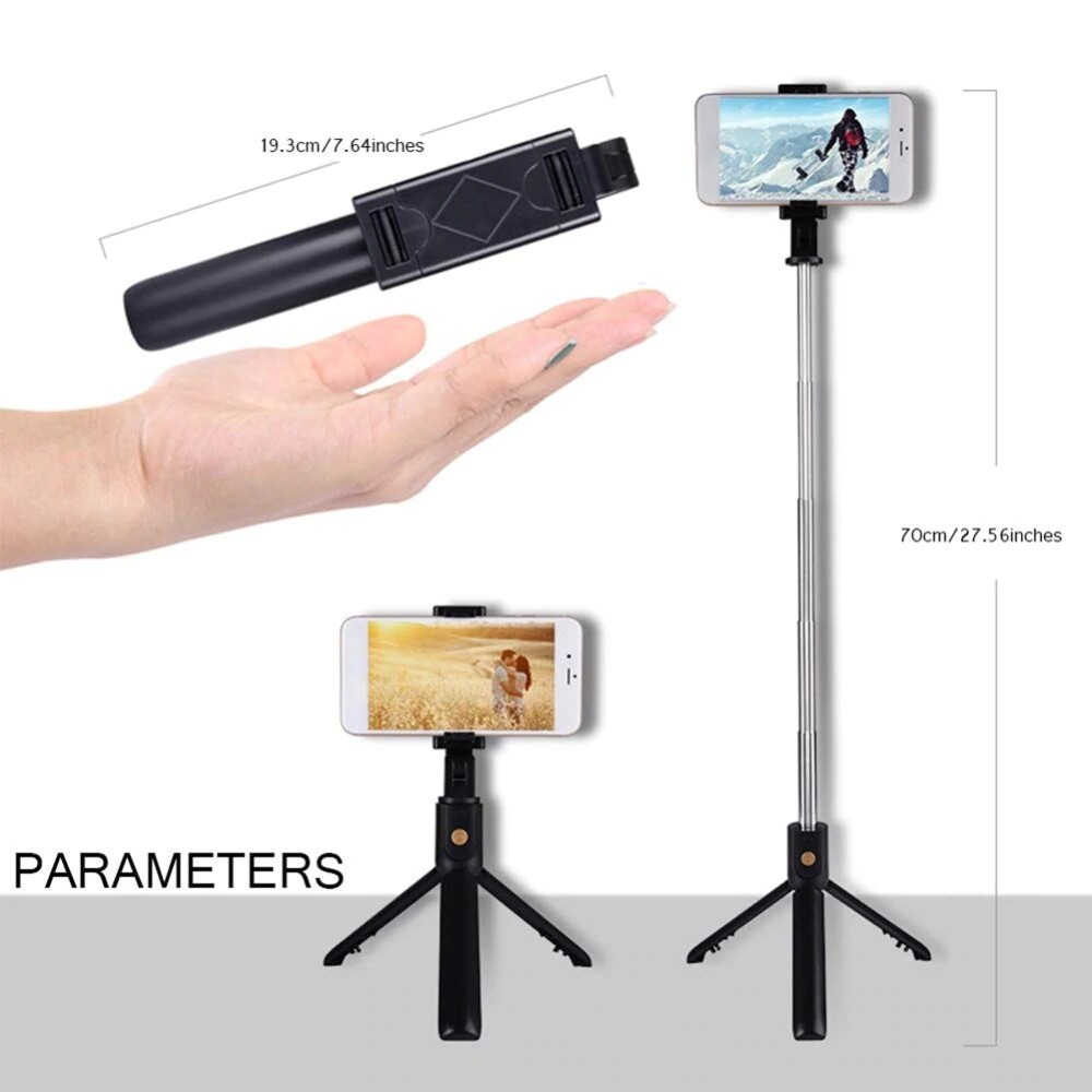 K07 Bluetooth Selfie Stick with Button Tripod PC Image