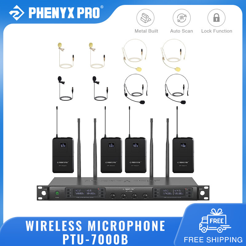 Phenyx Pro PTD-10 7-Piece Drum Instrument Microphone Kit