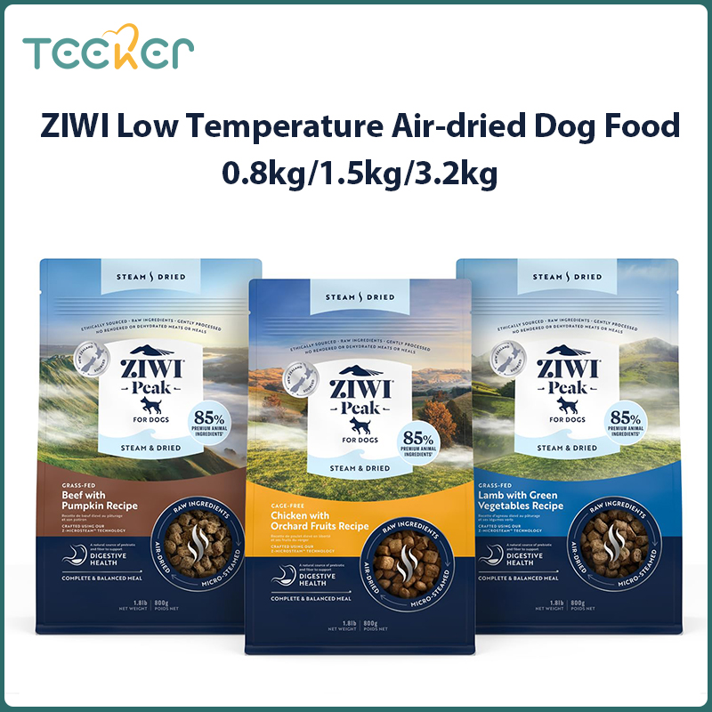 ZIWI Peak Steam & Dried Dog Food Bundle – High Protein, Digestive Health, Low Carb, for All Breeds and Lifestages 1.8lb /3.3lb/7.1lb Bags of Beef w/Pumpkin, Chicken w/Fruit, and Lamb w/Vegetables Recipes ราคา 5,704 บาท*ส่งฟรี