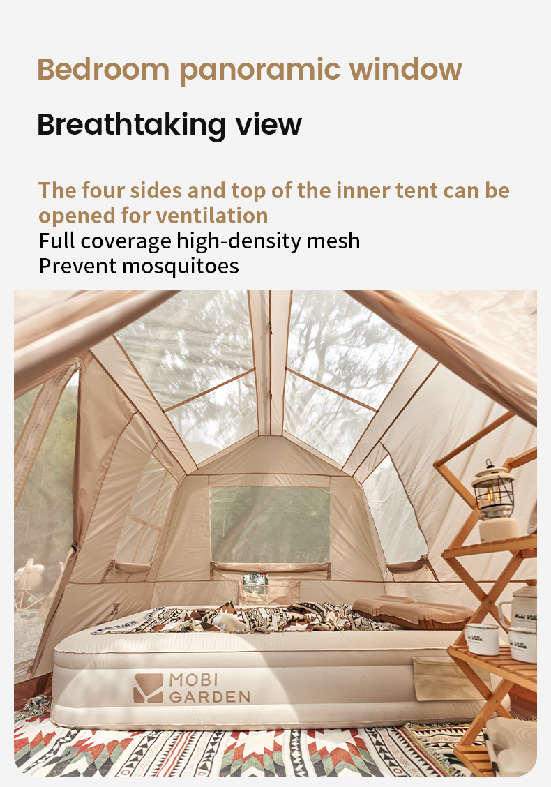 MOBI GARDEN Camping Instant Tent Automatic Tent Large Space Waterproof Picnic Outdoor · v49