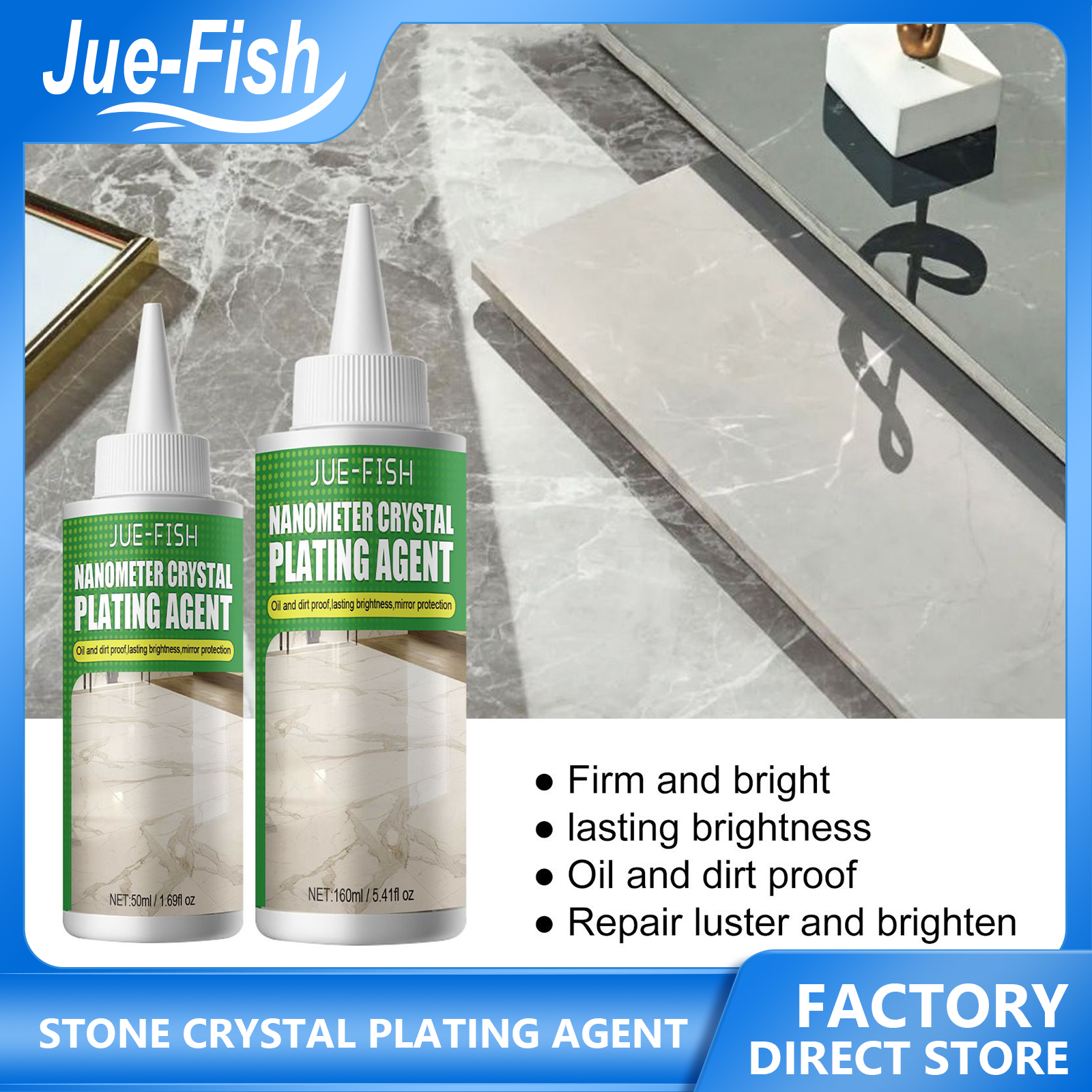 JUE-FISH Kitchen Nano Crystal Plating Agent Wood Furniture Marble Scratch Repair Waterproof Long-lasting Protective Film Stone Nano Crystal-Plating Agent Nano Coating Agent Anti Scratch Hydrophobic Polish Coating Agent Kitchen Coating Spray ราคา 153 บาท*ส่งฟรี