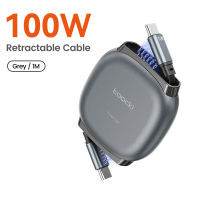 Toocki PD100W USB-C Cable Fast Charge Type C To Type C Retractable Cable For iPhone 15 16 Pro Max Xiaomi Samsung PD 27W Type-C To Lightning Data Cable For iPhone 8-14 Series